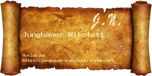 Jungbauer Nikolett névjegykártya